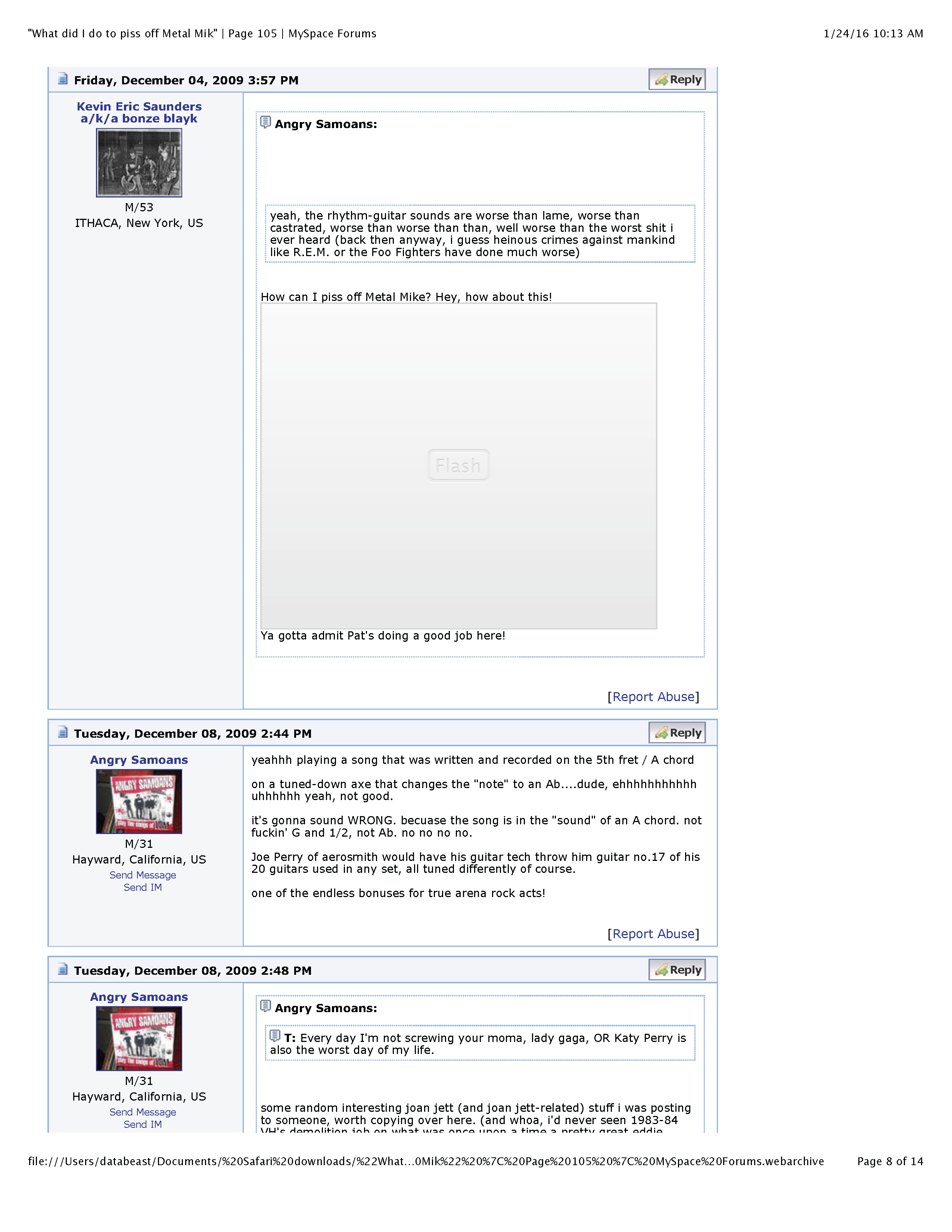 ./PROFESSIONAL HACKER-TYPE DUDE - 1 - 'What did I do to piss off Metal Mike' - Page 105 - MySpace Forums_Page_08.png
